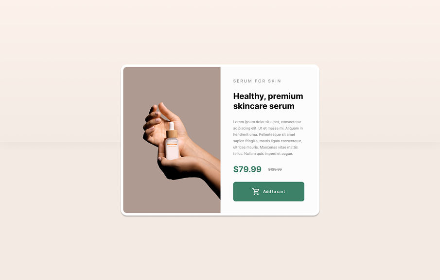 Screenshot of the final card UI